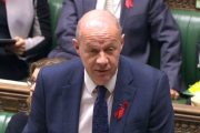 El secretario de estado británico, Damian Green, durante una sesión parlamentaria en Westminster.-AFP / HANDOUT (AFP)