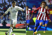 Cristiano (7 tantos) y Griezmann (5), los máximos goleadores de sus equipos en esta Champions, se ven las caras en el Bernabéu.-FP / GERARD JULIEN / PIERRE P. MARCOU