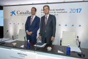 onzalo Cortázar y Jordi Gual, durante la presentación de resultados.-E. M.