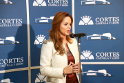 La presidenta de las Cortes, Silvia Clemente, hace declaraciones al finalizar la reunión de la Mesa de las Cortes y Junta de Portavoces-Ical