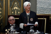La fiscala general del Estado, María José Segarra, en la apertura del año judicial.-EFE