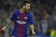 Messi celebra un gol ante la Juventus.-AFP
