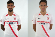 Pejiño y Juanpe, los jugadores del Sevilla Atlético por los que está interesado el Numancia. Sevillacf