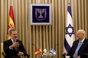 Felipe VI junto a Reuven Rivlin, presidente de Israel.-