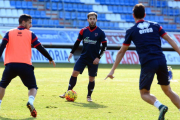 Antonio Martínez durante el entrenamiento de ayer en Los Pajaritos.-ÁLVARO MARTíNEZ