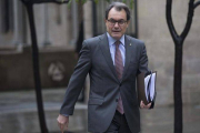 El 'president' Artur Mas, a la entrada del Consell de Govern.-Foto: EFE / ALEJANDRO GARCÍA