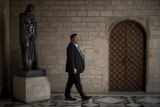 Oriol Junqueras, en el Palau de la Generalitat.-JORDI COTRINA