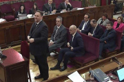 Oriol Junqueras en su declaración en el juicio del procés.-EFE