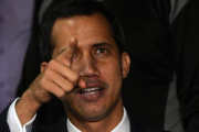 El opositor venezolano Juan Guaidó, durante la rueda de prensa que ha ofrecido este viernes.-JUAN BARRETO (AFP)