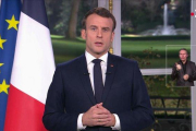 El discurso de Fin de Año de Emmanuel Macron, en la televisión francesa.-AFP