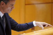 Pedro Sánchez, en el Senado.-JOSÉ LUIS ROCA