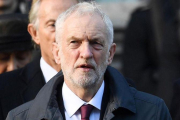 El líder laborista, Jeremy Corbyn, durante la celebración del Centenario del armisticio en noviembre de 2018.-ANDY RAIN (EFE)