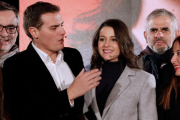 Albert Rivera e Inés Arrimadas, en el acto de inicio de campaña.-AFP / PAU BARRENA