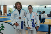 Alexis Rosa y Rocío García durante su participación en la Copa de España.-JUDO CLUB FINISTERRE SORIANO