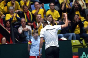 Alexander Zverev, durante su partido de clasificación para la Davis contra el húngaro Gabor Borsos.-EFE / HASAN BRATIC