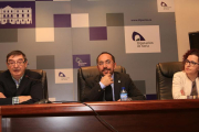 Samuel Moreno, Luis Rey y Beatriz Martínez en la presentación de las finales del concurso.-KATE PÁEZ