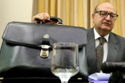 El presidente del Tribunal de Cuentas, Ramón Álvarez de Miranda, en una comparecencia en el Congreso.-JUAN MANUEL PRATS