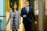 El presidente de Ciudadanos Albert Rivera y Inés Arrimadas.-QUIQUE GARCIA (EFE)