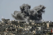 Imagen de los bombardeos en Siria.-AP