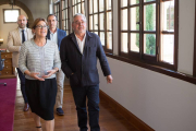 La presidenta de la Diputación Provincial de Zamora, Mayte Martín, y el secretario general de la Fundación Las Edades del Hombre, Gonzalo Jiménez, celebran una reunión para poner en marcha las líneas de colaboración y coordinación en torno a la celebració-Ical