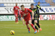 En la primera vuelta, el Numancia se impuso 3-2 al Llagostera.-DIEGO MAYOR