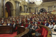 Pleno del Parlament del pasado 22 de marzo en el que se aprobó el proyecto de presupuestos.-DANNY CAMINAL