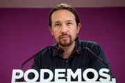 Pablo Iglesias, en rueda de prensa tras las elecciones del 26-M.-EFE / LUCA PIERGIOVANNI