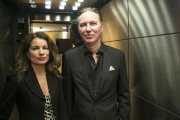 El matrimonio sueco bajo el que se oculta el seudónimo Lars Kepler, durante su visita a Barcelona para presentar El cazador.-JOAN PUIG