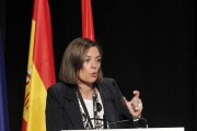 La consejera de Familia e Igualdad de Oportunidades, Milagros Marcos, interviene en la mesa redonda 'Un espacio integrado de atención sociosanitaria'-Ical