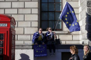 Manifestantes contra el 'brexit', el pasado sábado, en Londres.-DANIEL LEAL