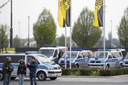 La policía monta guardai en las instalaciones del Borussia Dortmund-MARIUS BECKER