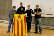Rueda de prensa de algunos miembros de la CUP tras el Consell Polític del domingo 3 de enero del 2016.-RICARD FADRIQUE