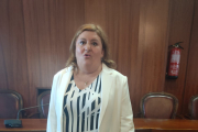 María José Yubero, el día de su toma de posesión en el Ayuntamiento de Almazán.