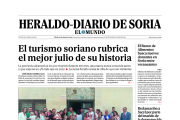Portada de Heraldo-Diario de Soria del 26 de agosto de 2023.