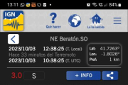 Documento del IGN sobre el terremoto en Beratón.