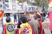 Concentración de Vox Soria frente a la sede del PSOE.