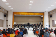 La Banda Municipal de Música de Soria durante su concierto en la cárcel.