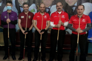 Integrantes del C.A. Numancia de Billar que participan en la competición.