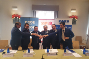 Firma del convenio entre las Diputaciones de Soria, Cuenca y Teruel y las patronales para apoyar la red SSPA.