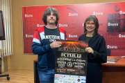 Helio Calvo y Gloria Gonzalo en la presentación del Festival Urdersound de Soria.