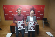 El concejal de Deportes del Ayuntamiento de Soria, Manu Salvador, y el presidente de la Federación de Castilla y León de Esgrima, Daniel Bravo, durante la presentación del Nacional.