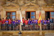 El Atletismo Numantino y Las Celtíberas en una recepción en el Ayuntamiento de Soria.