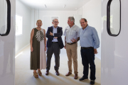 El director general de Infraestructuras y Sostenibilidad Ambiental, José Manuel Jiménez, visita las obras de construcción de la nave nido para el obrador provincial de productos endógenos en Soria