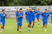 Entrenamiento de esta pretemporada del Almazán en La Arboleda.