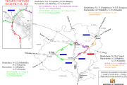 Mapa de los desvíos por los cortes al tráfico en la variante de Soria.