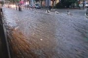 Efecto de la tormenta en la calle Alfonso VIII de Soria