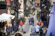 Calle Numancia, en el entorno de Herradores, en la capital. MARIO TEJEDOR