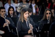 Jóvenes componentes de la Banda de Música durante el concierto.