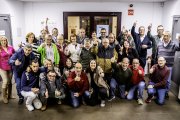 Los usuarios de ASOVICA celebran en la residencia