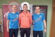 Los tres representantes del Club Bádminton Soria que participan en Toledo.
